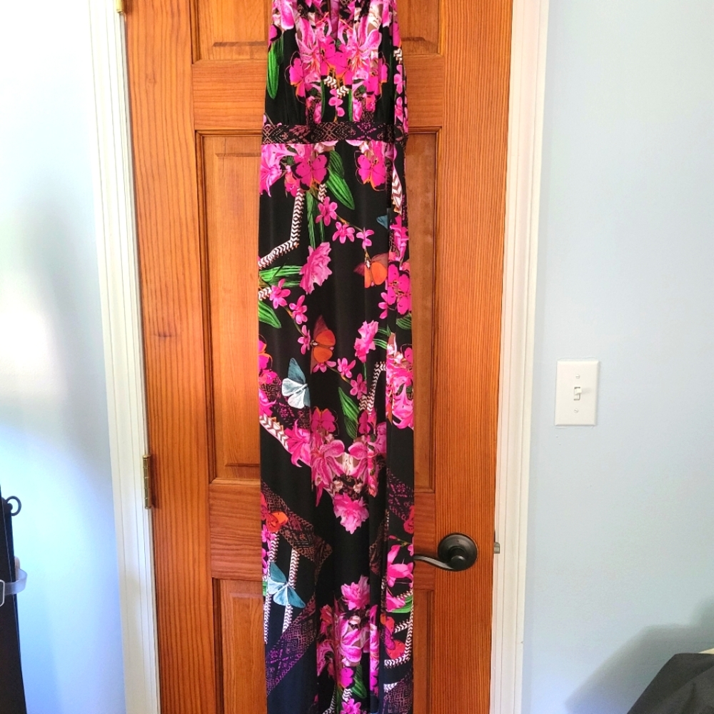 INC Black floral dress